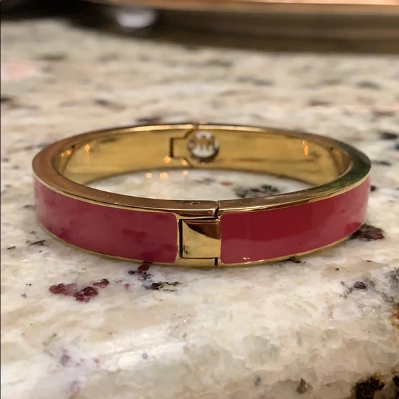 Michael Kors Hot Pink & Gold Bangle - Picture 2 of 2
